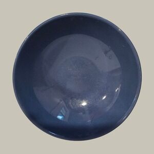 Hall China Blue Stoneware Bowl Vintage Made in USA 7.5 Inch Round Serving Dish